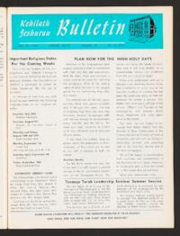 Kehilath Jeshurun Bulletin Vol. XXXVII No. 30