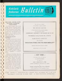 Kehilath Jeshurun Bulletin Vol. XXXVIII No. 7