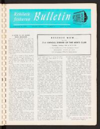 Kehilath Jeshurun Bulletin Vol. XXXVIII No. 11