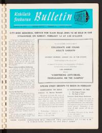 Kehilath Jeshurun Bulletin Vol. XXXVIII No. 13