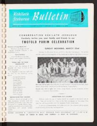 Kehilath Jeshurun Bulletin Vol. XXXVIII No. 17