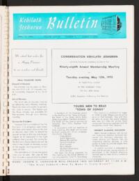 Kehilath Jeshurun Bulletin Vol. XXXVIII No. 19