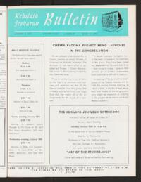 Kehilath Jeshurun Bulletin Vol. XXXIX No. 9