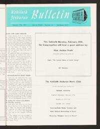 Kehilath Jeshurun Bulletin Vol. XXXIX No. 12