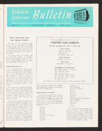 Kehilath Jeshurun Bulletin Vol. XXXIX No. 19