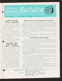 Kehilath Jeshurun Bulletin Vol. XL No. 13