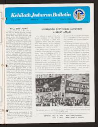 Kehilath Jeshurun Bulletin Vol. XL No. 19