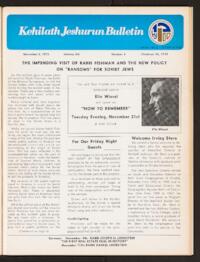 Kehilath Jeshurun Bulletin Vol. XLI No. 5