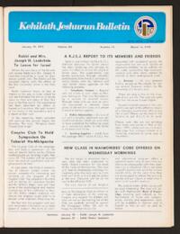 Kehilath Jeshurun Bulletin Vol. XLI No. 10