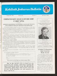 Kehilath Jeshurun Bulletin Vol. XLI No. 4