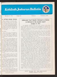 Kehilath Jeshurun Bulletin Vol. XLI No. 5