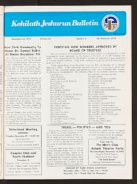 Kehilath Jeshurun Bulletin Vol. XLI No. 6