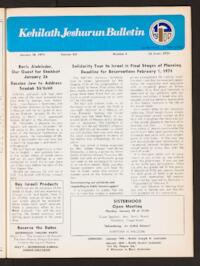 Kehilath Jeshurun Bulletin Vol. XLI No. 9
