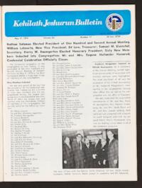 Kehilath Jeshurun Bulletin Vol. XLI No. 17