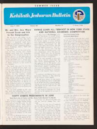 Kehilath Jeshurun Bulletin Vol. XLI No. 18