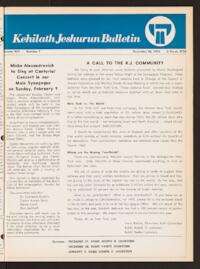 Kehilath Jeshurun Bulletin Vol. XLII No. 7