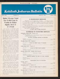 Kehilath Jeshurun Bulletin Vol. XLII No. 12