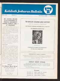 Kehilath Jeshurun Bulletin Vol. XLIII No. 5