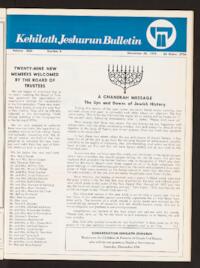 Kehilath Jeshurun Bulletin Vol. XLIII No. 6
