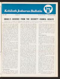 Kehilath Jeshurun Bulletin Vol. XLIII No. 8