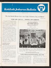 Kehilath Jeshurun Bulletin Vol. XLIII No. 11