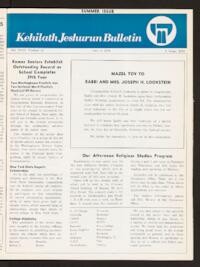 Kehilath Jeshurun Bulletin Vol. XLIII No. 15
