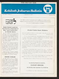 Kehilath Jeshurun Bulletin Vol. XLIV No. 1