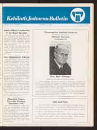 Kehilath Jeshurun Bulletin Vol. XLIV No. 5