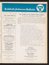 Kehilath Jeshurun Bulletin Vol. XLIV No. 11