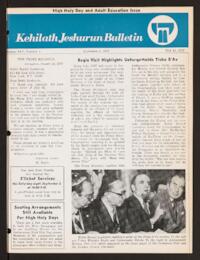 Kehilath Jeshurun Bulletin Vol. XLV No. 1