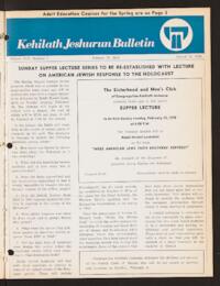 Kehilath Jeshurun Bulletin Vol. XLV No. 7
