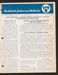 Kehilath Jeshurun Bulletin Vol. XLV No. 8