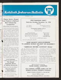 Kehilath Jeshurun Bulletin Vol. XLVI No. 5