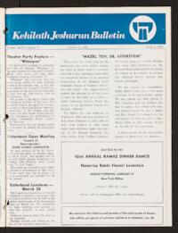 Kehilath Jeshurun Bulletin Vol. XLVI No. 6