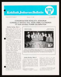 Kehilath Jeshurun Bulletin Vol. XLVII No. 6