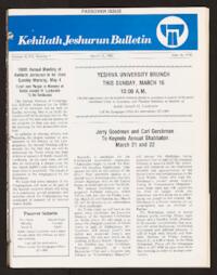 Kehilath Jeshurun Bulletin Vol. XLVII No. 7