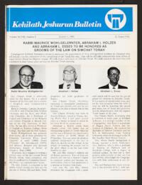 Kehilath Jeshurun Bulletin Vol. XLVIII No. 2