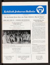 Kehilath Jeshurun Bulletin Vol. XLVIII No. 6