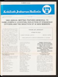 Kehilath Jeshurun Bulletin Vol. XLVIII No. 9