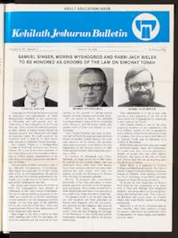 Kehilath Jeshurun Bulletin Vol. XLIX No. 2