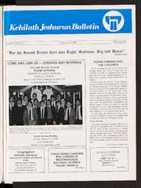 Kehilath Jeshurun Bulletin Vol. XLIX No. 5
