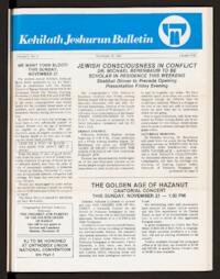 Kehilath Jeshurun Bulletin Vol. L No. 3