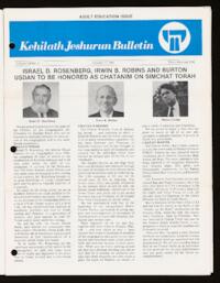 Kehilath Jeshurun Bulletin Vol. LII No. 2