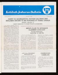 Kehilath Jeshurun Bulletin Vol. LII No. 3
