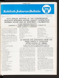 Kehilath Jeshurun Bulletin Vol. LII No. 7