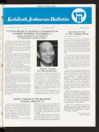 Kehilath Jeshurun Bulletin Vol. LIII No. 4