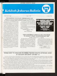 Kehilath Jeshurun Bulletin Vol. LIII No. 8
