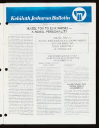 Kehilath Jeshurun Bulletin Vol. LIV No. 3