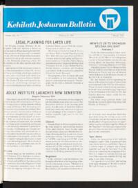 Kehilath Jeshurun Bulletin Vol. LIV No. 5