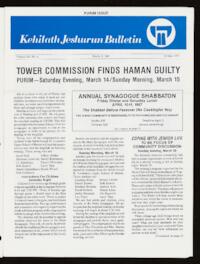 Kehilath Jeshurun Bulletin Vol. LIV No. 6